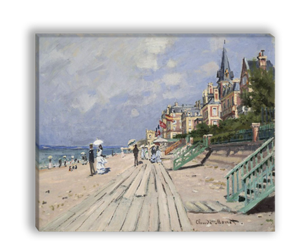 "Пляж в Трувиле", Моне, Клод, картина (репродукция)