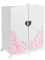 Шкаф с дизайнерским цветочным принтом "Diamond princess" белый (Манюня)
