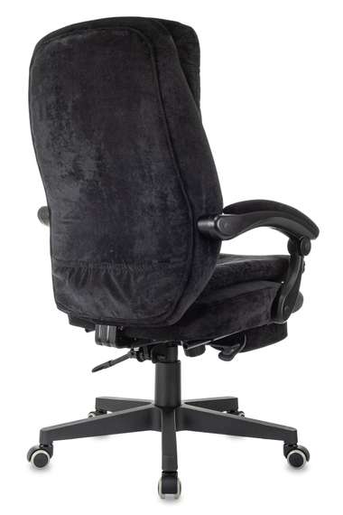 Кресло руководителя Бюрократ T-9950MSG-F Fabric черный Light-20 крестов. пластик подст.для ног