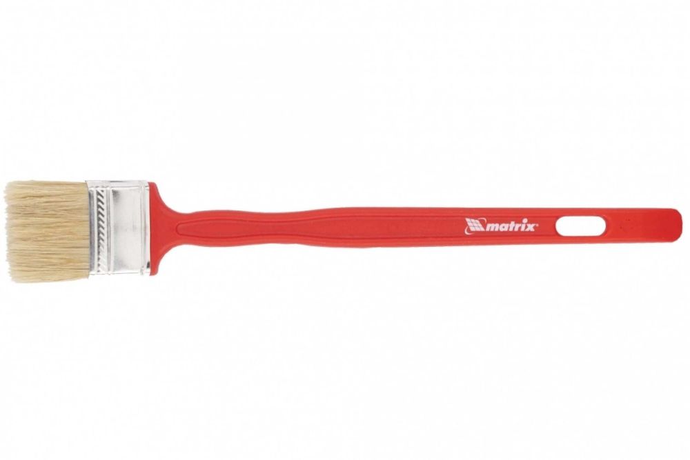 Кисть радиаторная для эмалей, 50х12 мм, натуральная щетина, пластиковая рукоятка// Matrix