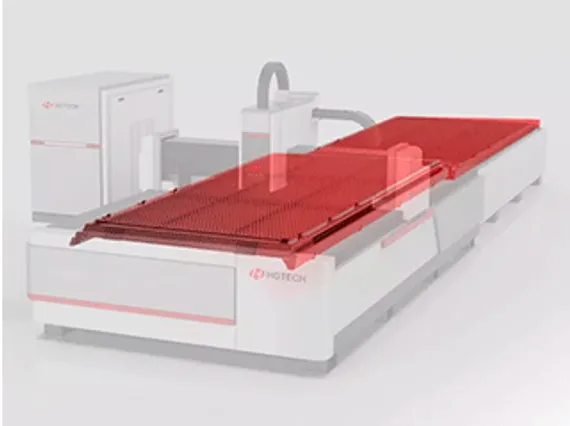 Лазерный станок HGTECH SMART6015PRO с защитной кабиной и сменным столом для резки листов металла