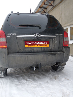 Фаркоп для Kia Sportage SUV 2004-2010гг/Hyundai Tucson 2004-2010гг. (без электрики) (паспорт и сертификат) AvtoS.KI16