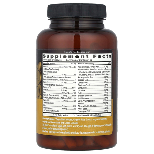 D'adamo, Polyvite® B, мультивитаминная добавка, 120 вегетарианских капсул