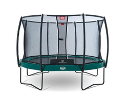 Батут berg elite+ 380 с защитной сеткой t-series 380 (зеленый)