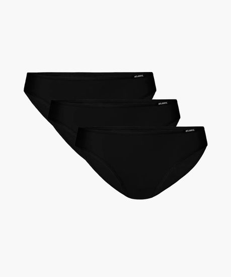 Женские трусы спорт (3шт) Atlantic 3BLP-580, черный