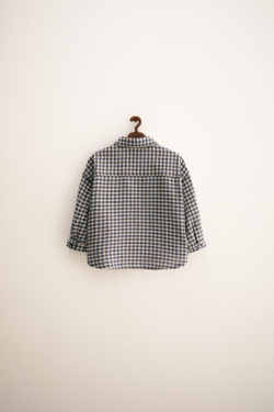 ZARA TIMELESS - РУБАШКА В КЛЕТКУ ВИШИ, СИНИЙ