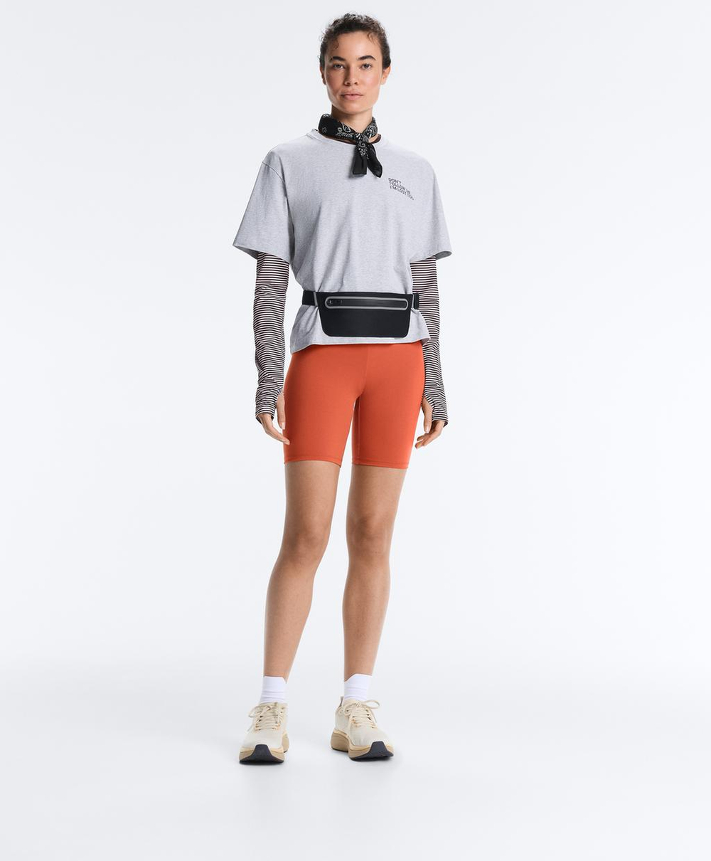 OYSHO Легинсы-велосипедки Comfortlux с высокой посадкой длиной 20 см, терракотовый