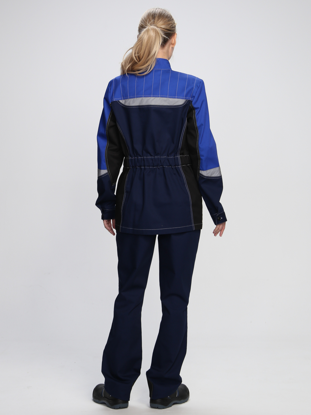 Костюм женский Вектрон-1 (тк.Смесовая,240) брюки, т.синий/васильковый/черный