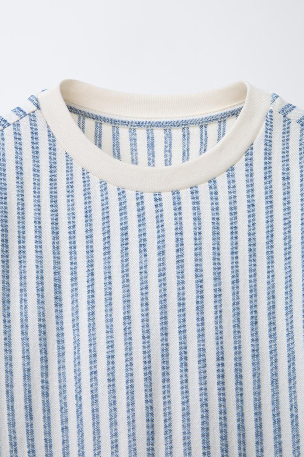 ZARA ФУТБОЛКА В ПОЛОСКУ В СТИЛЕ РУСТИК, ТЕМНО-СИНИЙ/БЕЛЫЙ