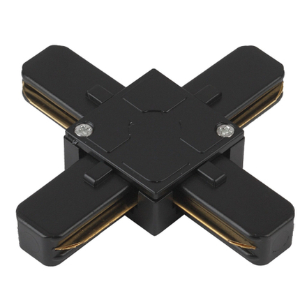 Коннектор питания ЭРА TR7-C 2W X BK для однофазного шинопровода Х-образный черный