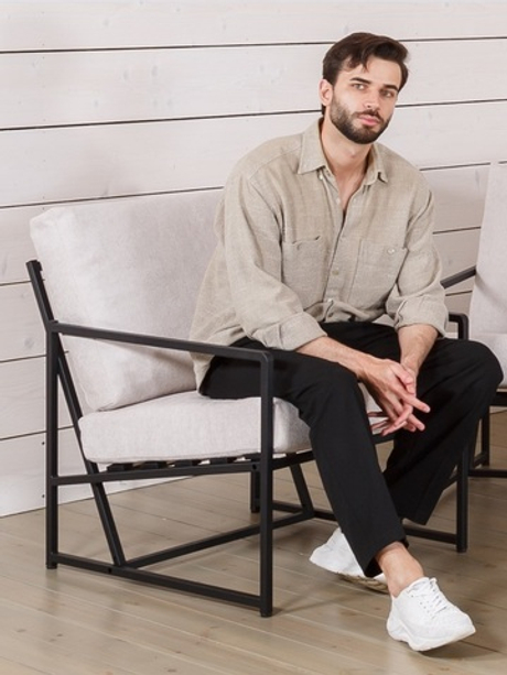 Кресло (Mateo), Lady.3.Latte (Бежево-Серый) / 1шт.