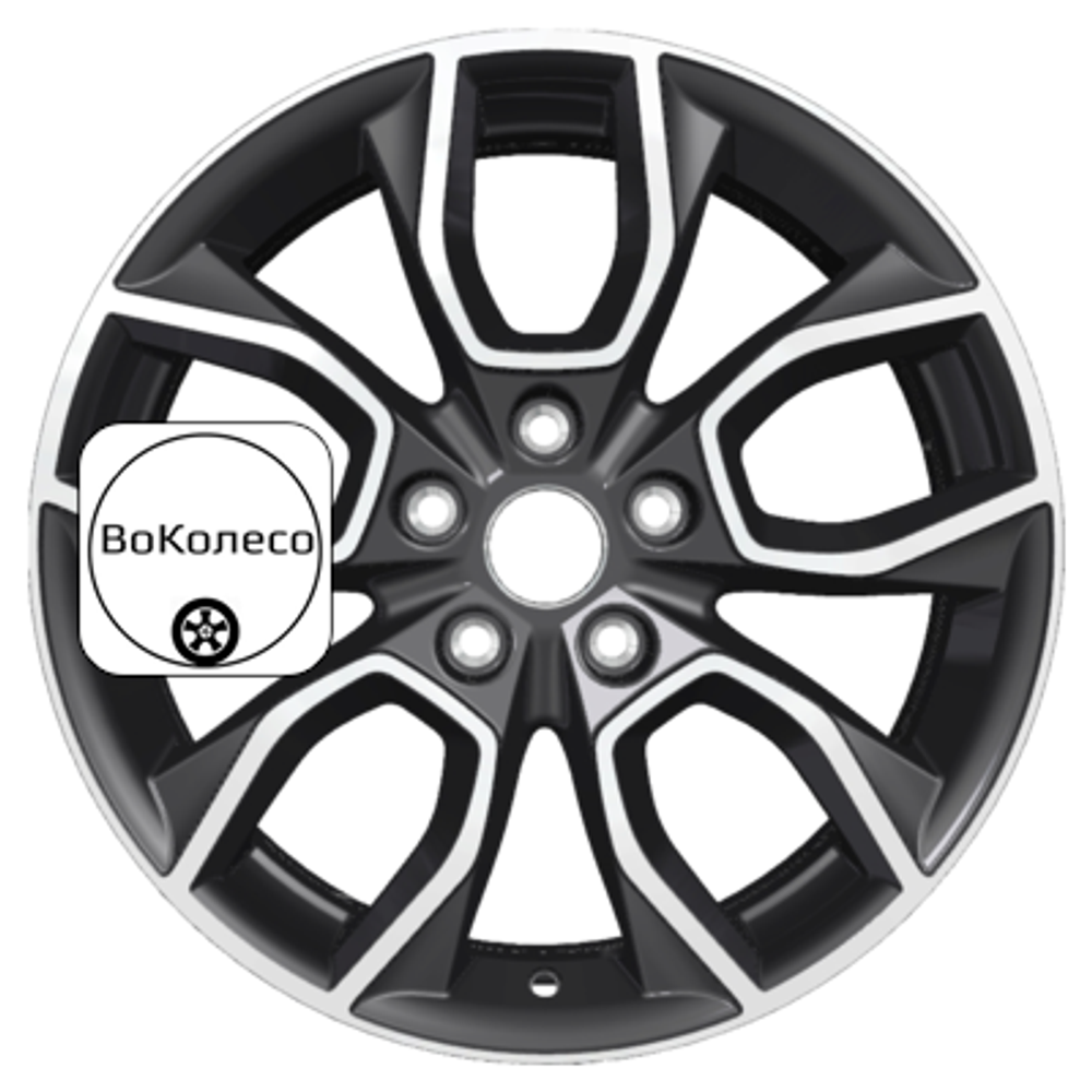 7x17/5x114,3 ET48 D56,1 KHW1713 (Forester) Black-FP Khomen Wheels