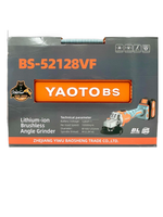 Болгарка Yaoto BS128, бесщёточная, 2 аккумулятора, 4Ач в кейсе