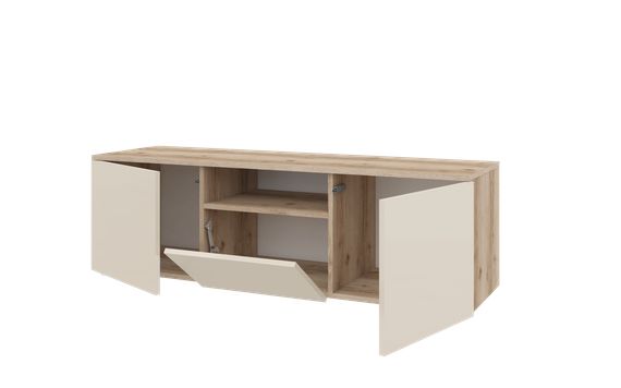 Тумба ТВ ПМ-311.11 исп.7 Бежевый глянец/Дуб Делано