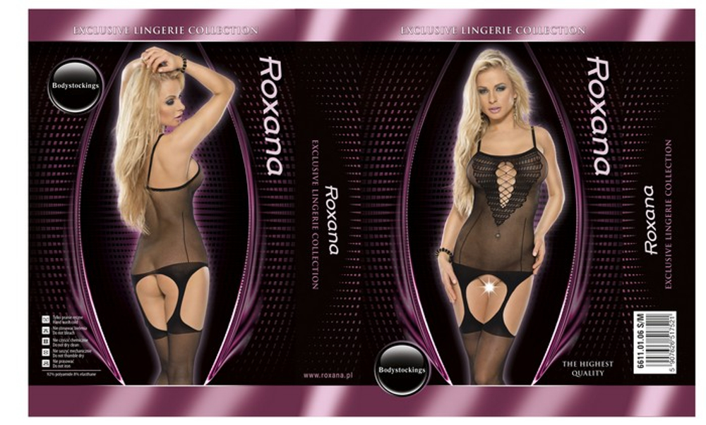 Сексуальный костюм-сетка с открытыми бёдрами (Размер: L-XL) (Цвет: черный)