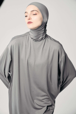 Лонгслив база серый