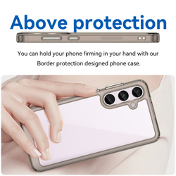 Чехол c усиленными боковыми рамками серого цвета для Samsung Galaxy S24+ Плюс