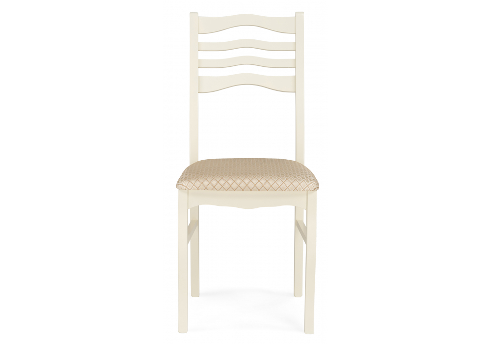 Стул деревянный Woodville Амадиу бежевый, ножки белые