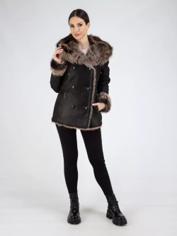 Дубленка натуральная зимняя с капюшоном Турция