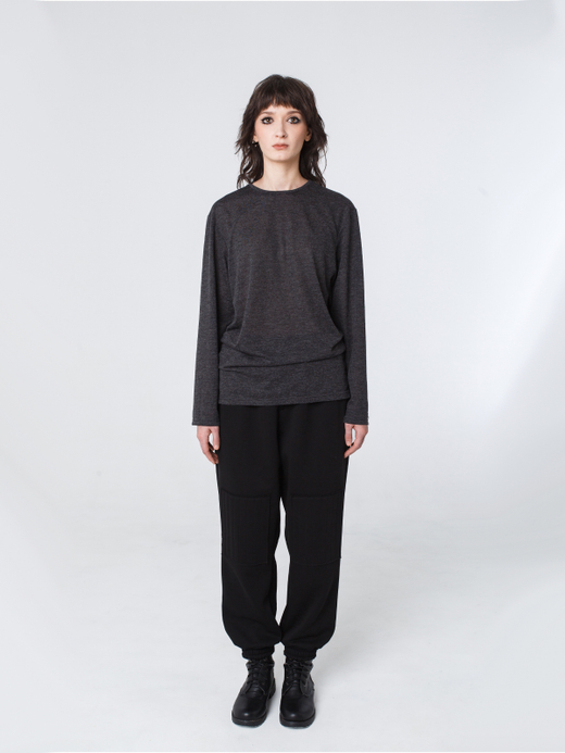 Лонгслив унисекс "Серость". Серый меланж