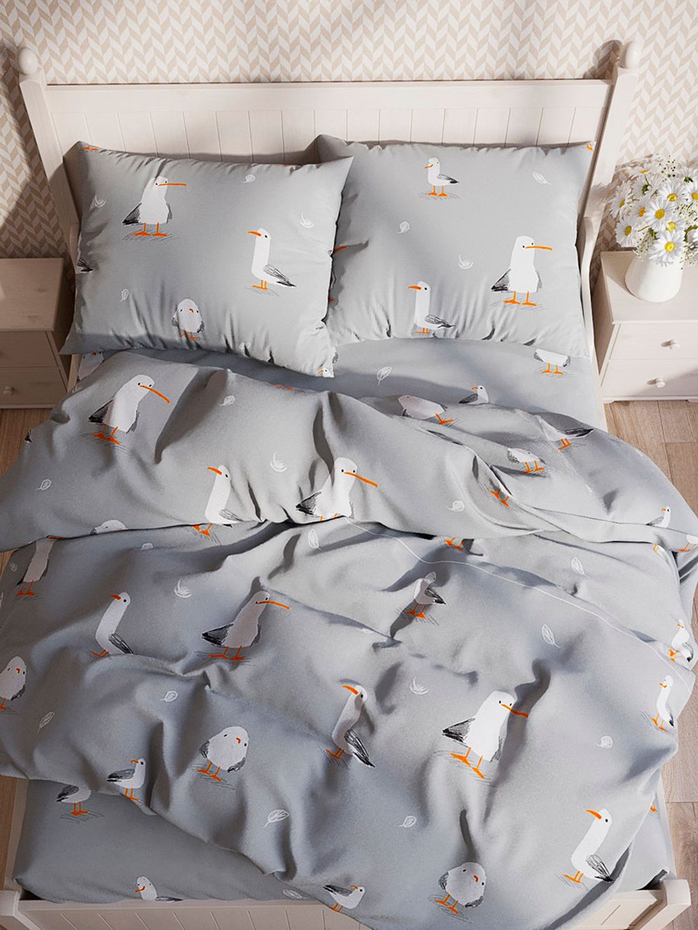 Простынь  полисатин Simple House "Кэмпбелл" 150x215 см