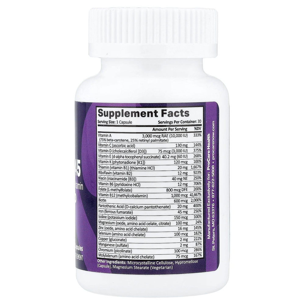 ProCare Health, Core-45, бариатрические мультивитамины, 30 капсул