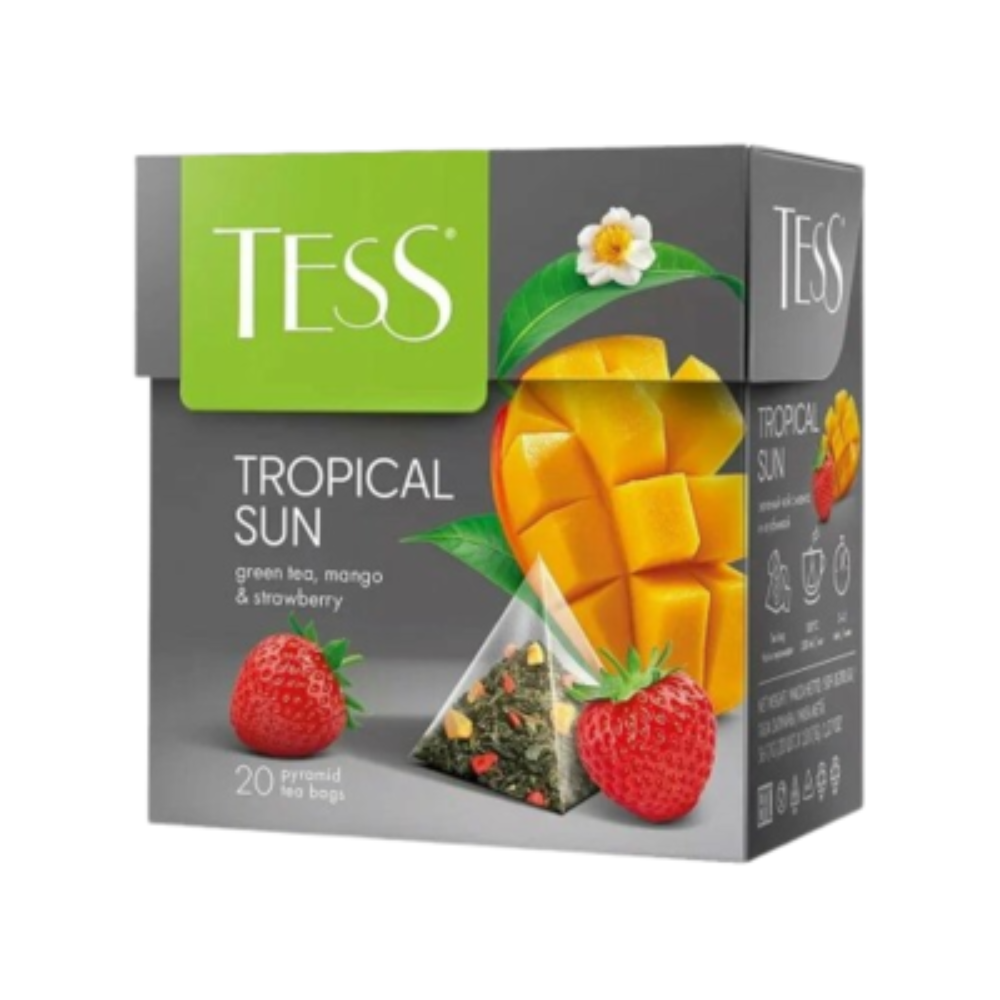 Чай зеленый Tess Tropical Sun пирамидка 20 пакетов