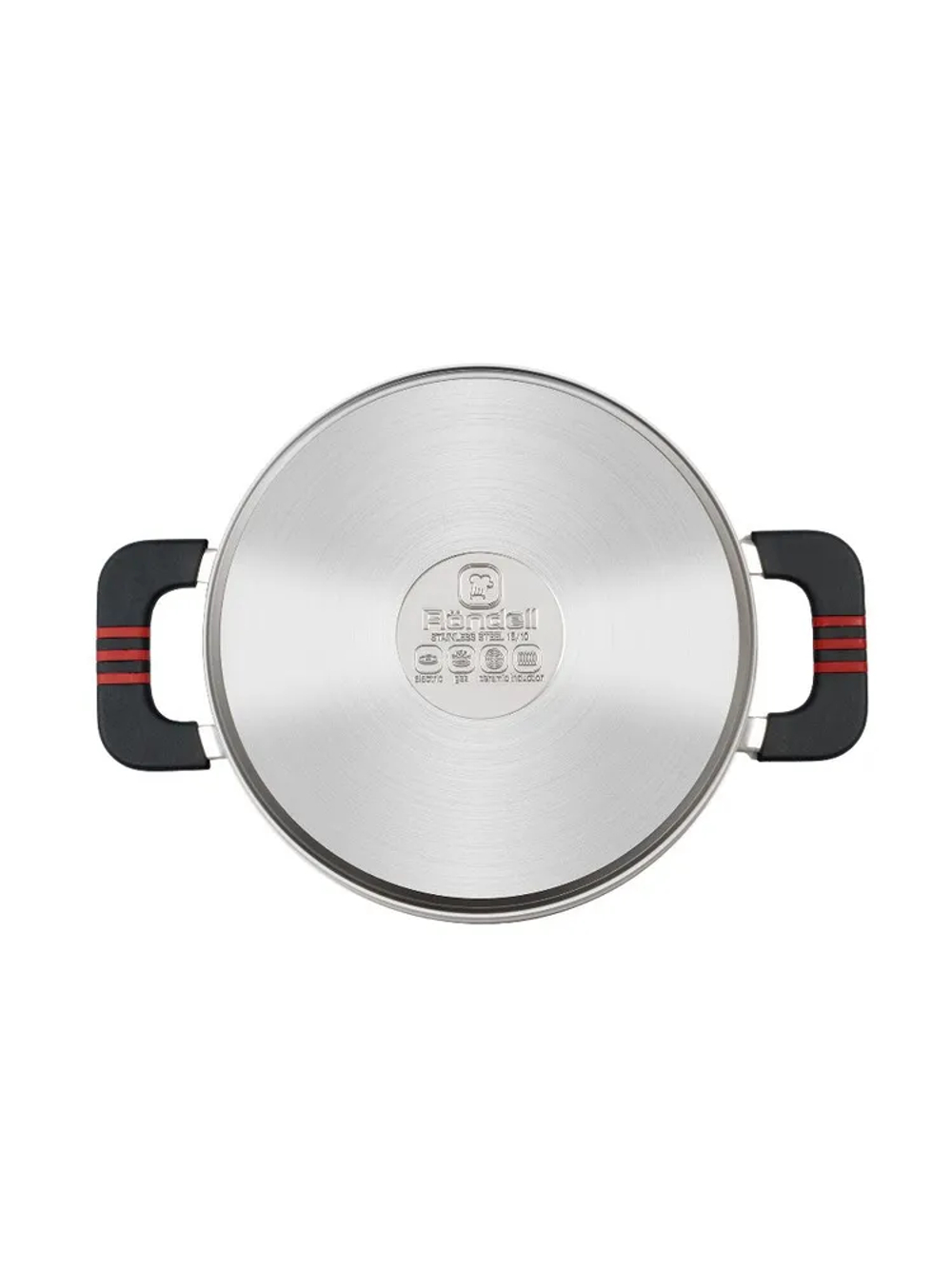Кастрюля RONDELL RDS-1636 Stripes с крышкой 16 см, 1,2 л стальной