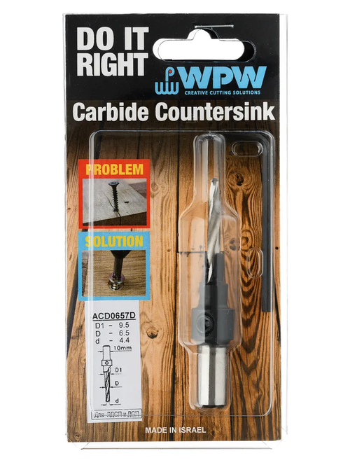 Сверло для конфирматов 6,5 мм D9,6-6,5-4,4 мм WPW ACD0657D