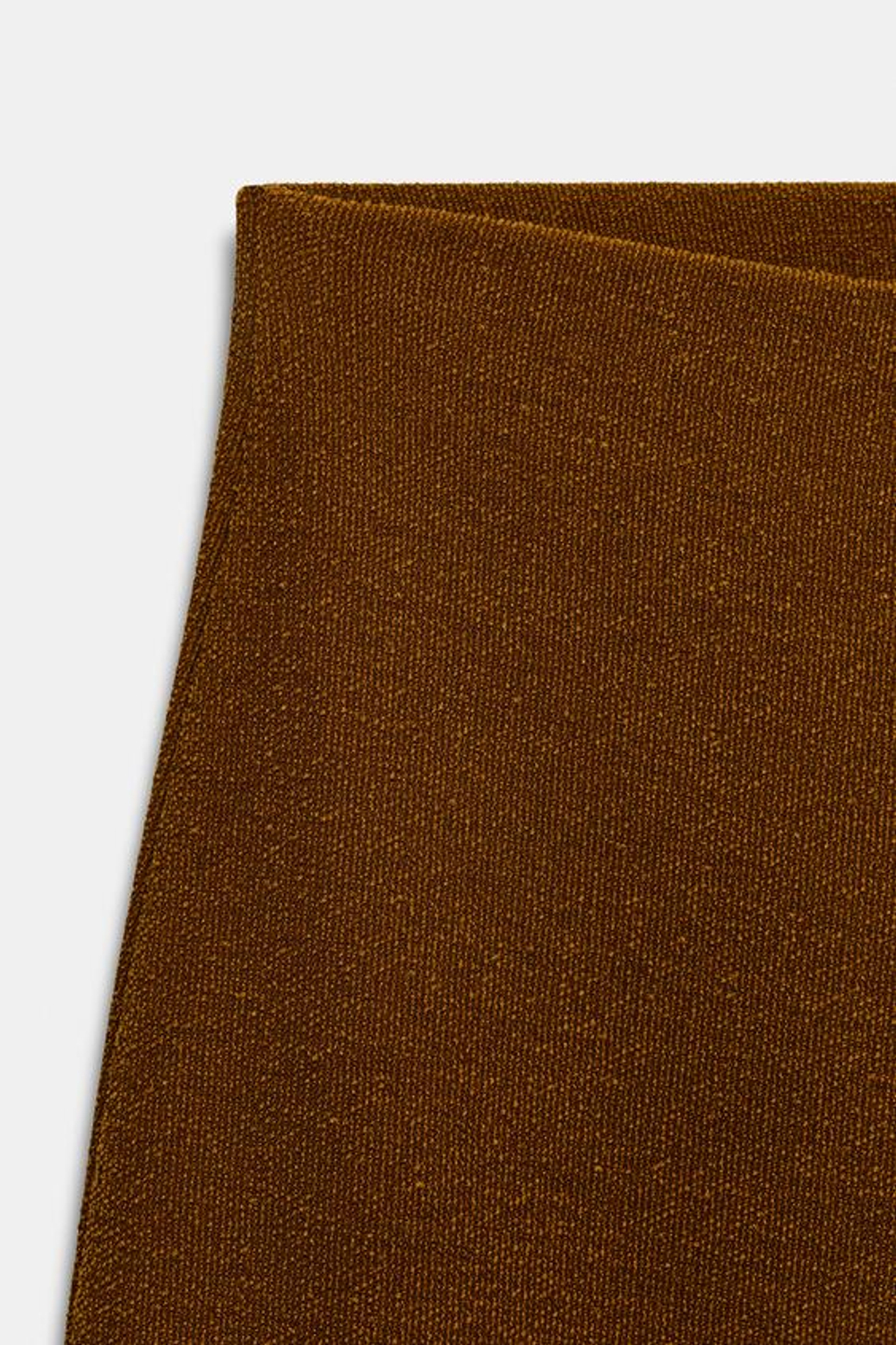 ZARA ШИРОКИЕ ФАКТУРНЫЕ БРЮКИ, ГОРЧИЧНЫЙ