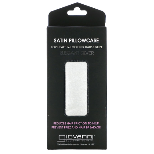 Giovanni, Атласная наволочка, элегантное серебро, 1 наволочка