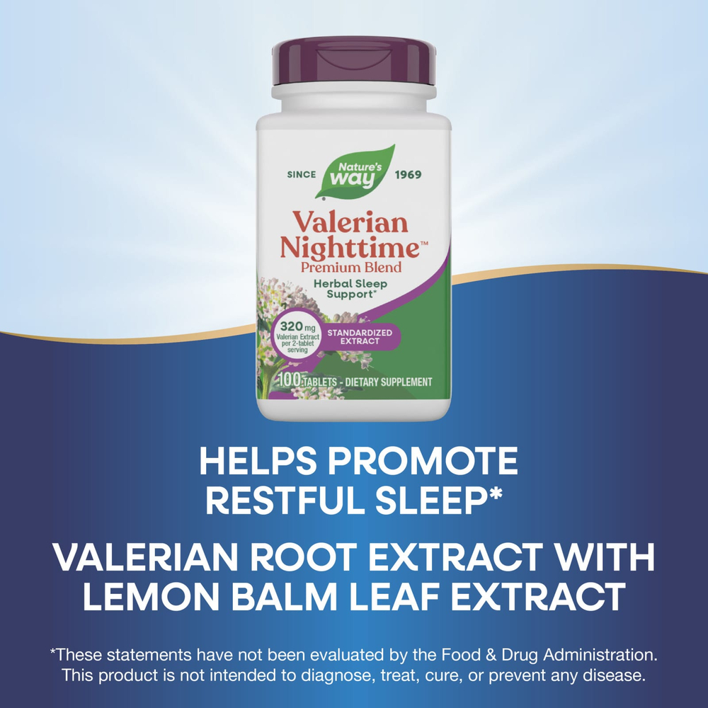 Nature's Way, Valerian Nighttime ™, 100 таблеток