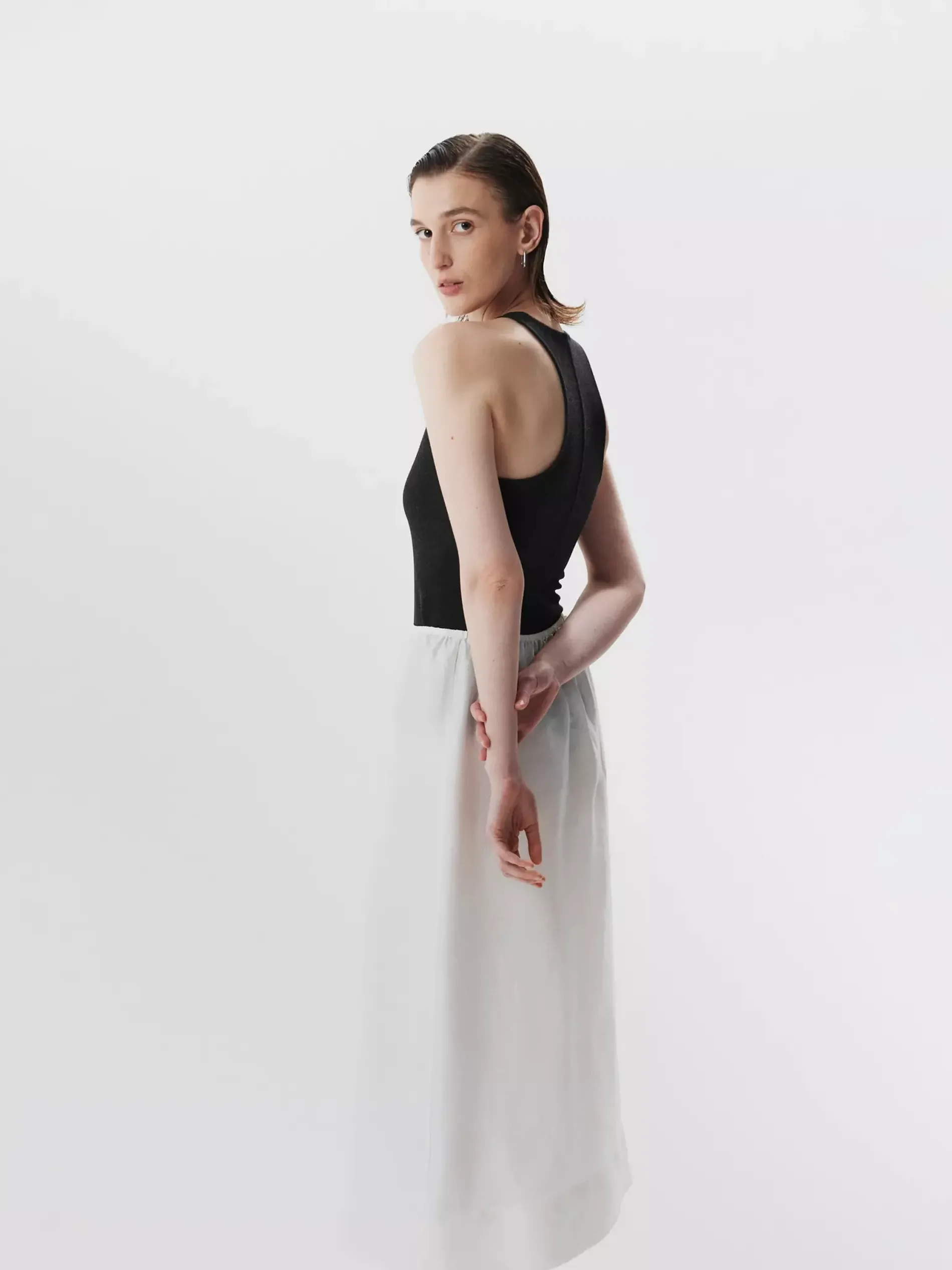 Юбка шелковая milk