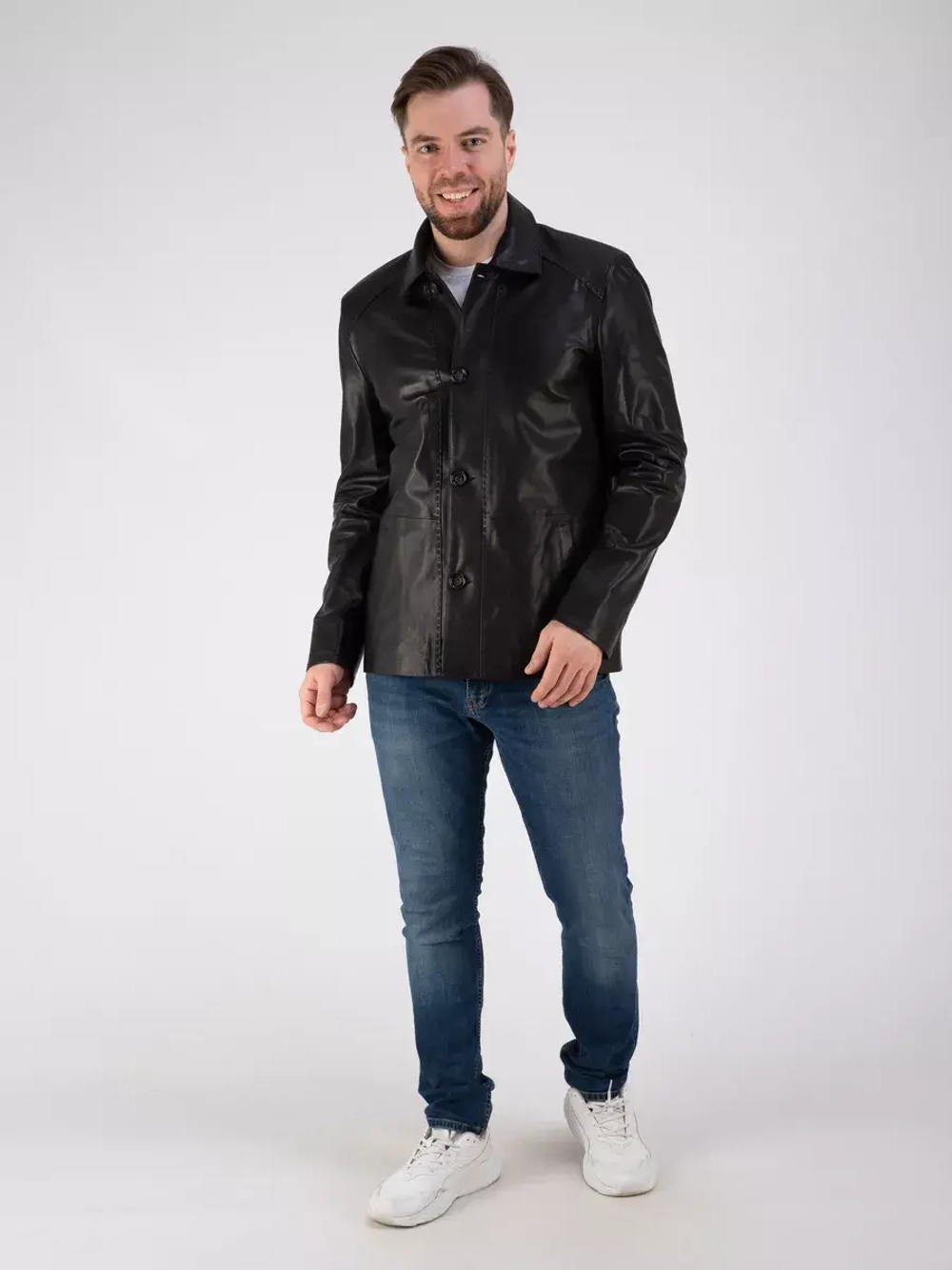 Куртка кожаная демисезонная