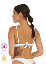 Купальник для большой груди раздельный "Флора", белый