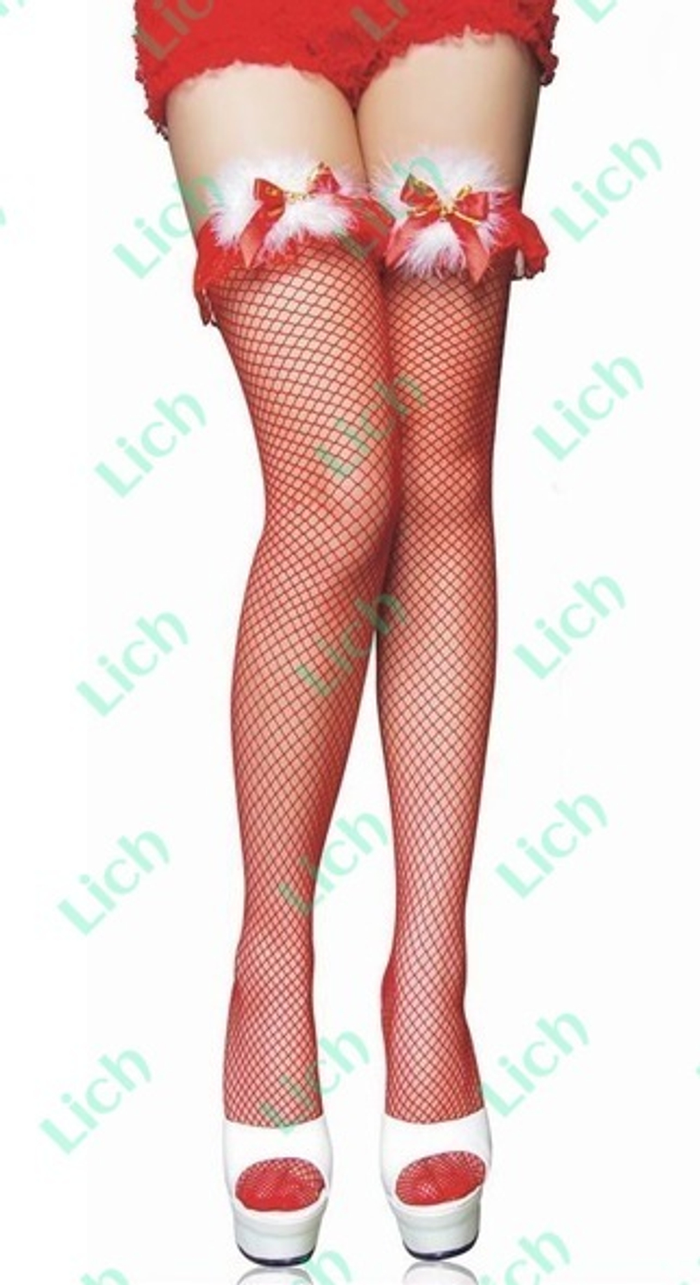 Чулки Снегурочки в сетку
