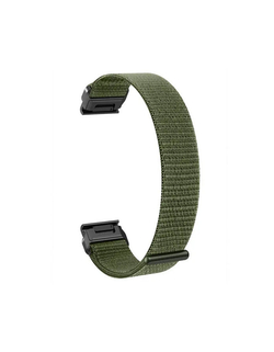 Ремешок QuickFit 20 мм нейлоновый для Garmin Fenix 7S, Fenix 6S, Fenix 5S, Instinct 2S, Epix Pro Gen 2 (42 mm) быстросъемный велкро