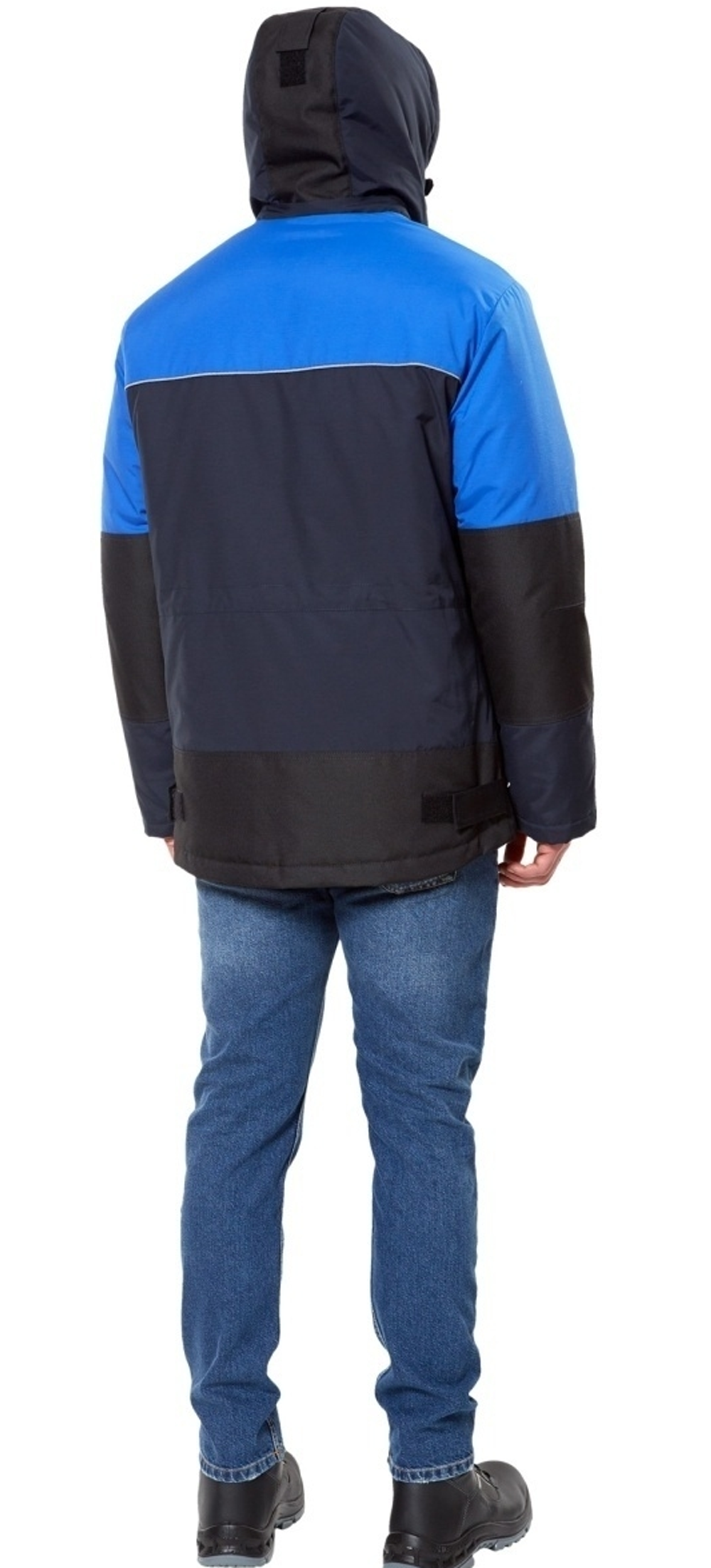 Куртка ВЕГА  т. синий с васильковым с черными вставками СВ кант