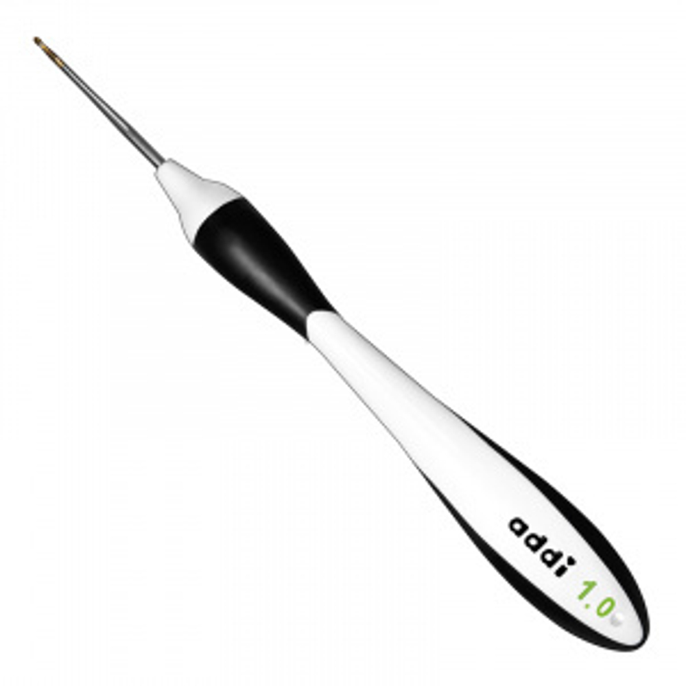 Крючок, вязальный с эргономичной пластиковой ручкой addiSwing Mini № 0,75, 16 см