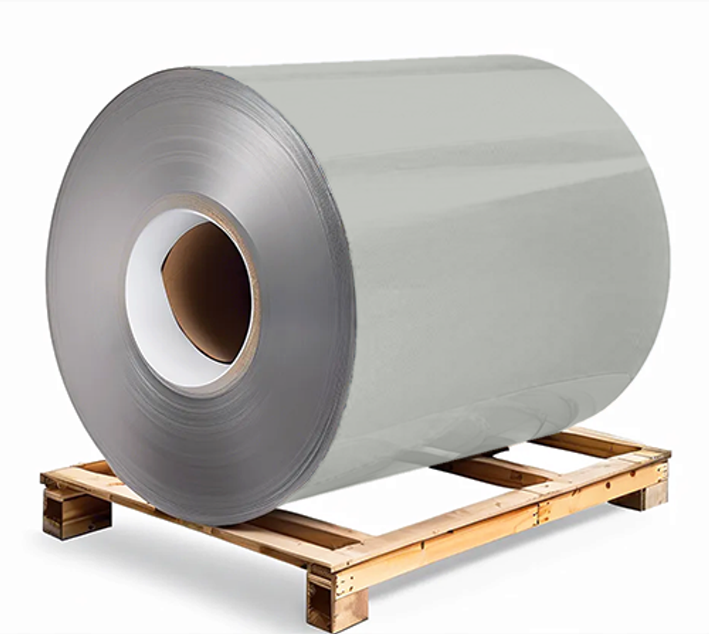 Сталь оцинкованная 0,5х1250х3000 мм RAL 7038 серый Грунт обр.стороны / защ.пленка