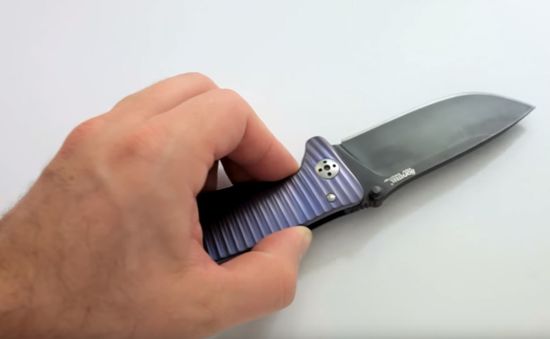 Складной нож Lion Steel "SR-1 ORIGINAL" L/SR1 VB c клинком из стали Uddeholm Sleipner®, рукоять титан