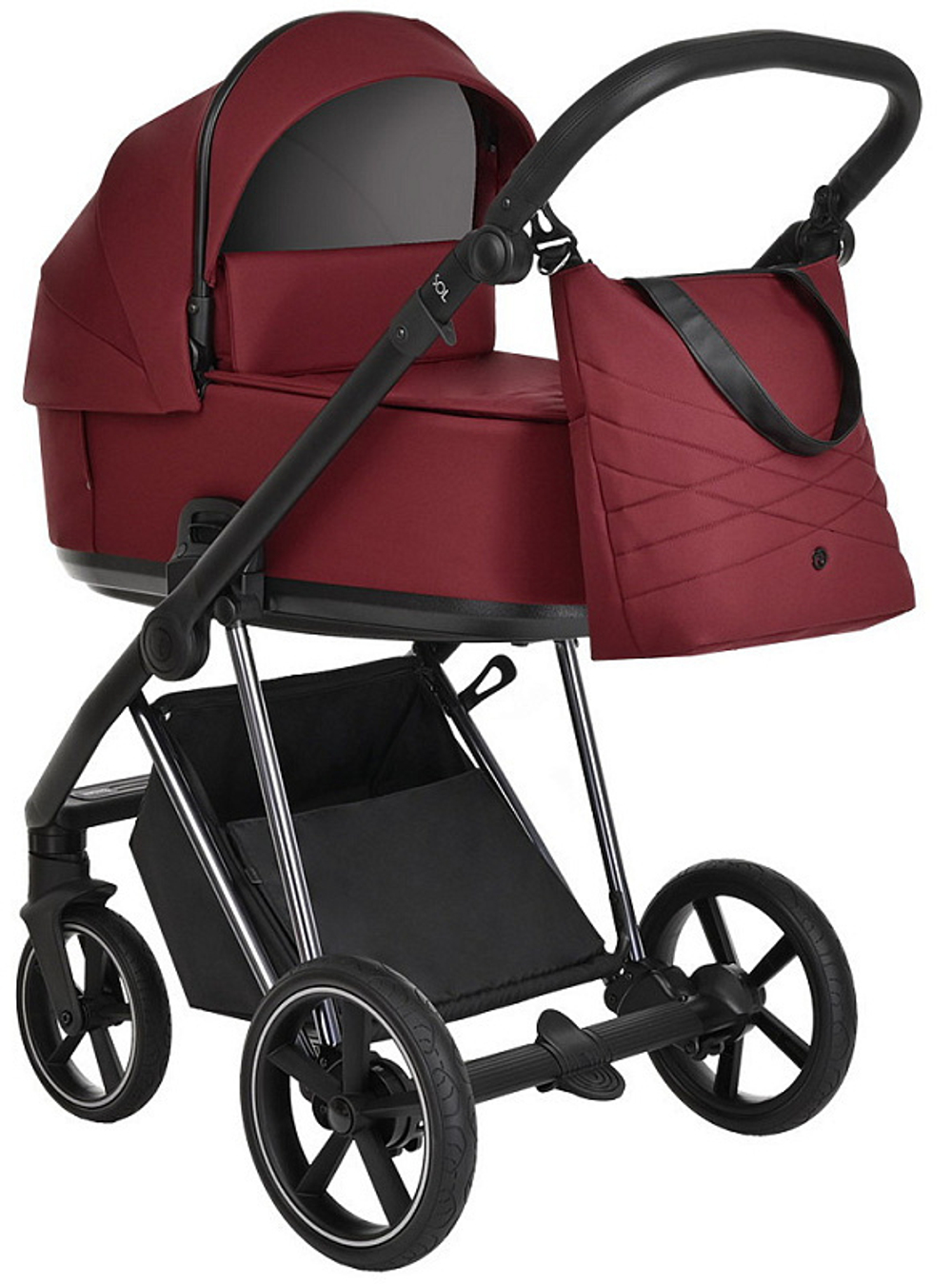 Детская коляска Roan Sol Luxury 3 в 1 с автокреслом Tutis Elo Lux Black RSL/4041 Porto/Nikiel