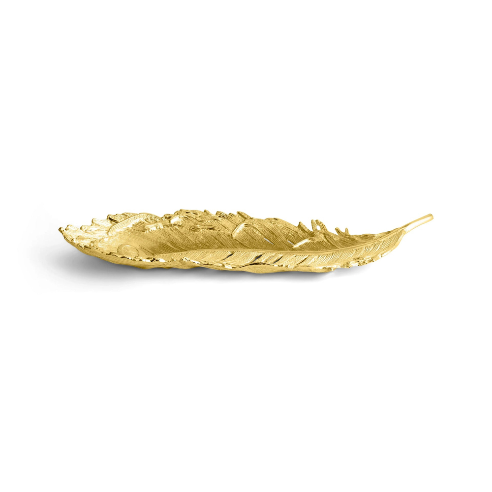 Блюдо сервировочное Michael Aram Plume Gold (41.9 x 14 см)
