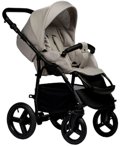 Детская коляска Indigo Impulse Eco 3 в 1 с автокреслом Avionaut Cosmo Ie02 бежевая кожа/бежевый