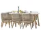 Комплект уличной мебели Mali из массива эвкалипта, стол 170х90 см, 6 стульев