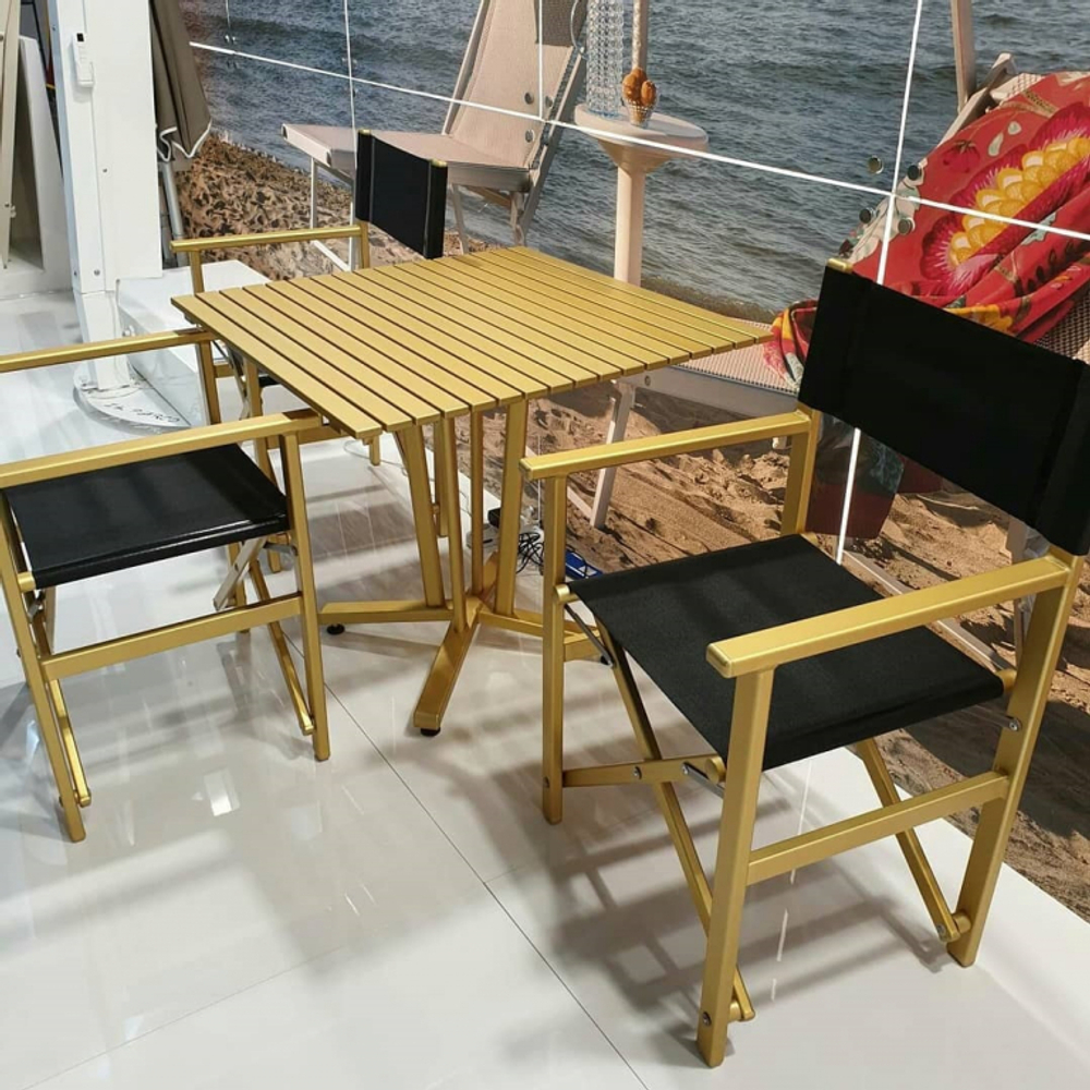 Кресло текстиленовое складное Magnani Regista, серебристый