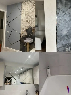 Молдинг самоклеящийся на стену для декора стен серебро