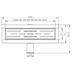 Трап VIEIR душевой с сухим затвором 300 мм DL30 (4)
