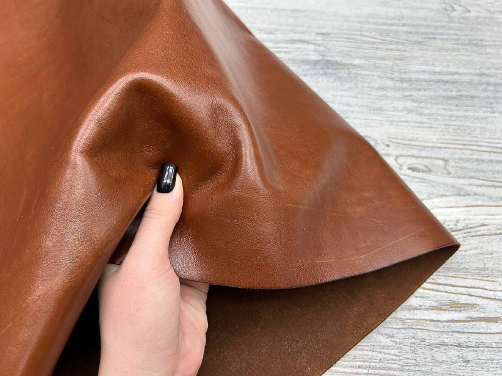 Jabron Lux Cognac (1,3-1,5 мм), цв. Коричневый, натуральная кожа