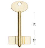 Заготовка сувальдного ключа 14213 TLU14D ТУЛА (желтый)